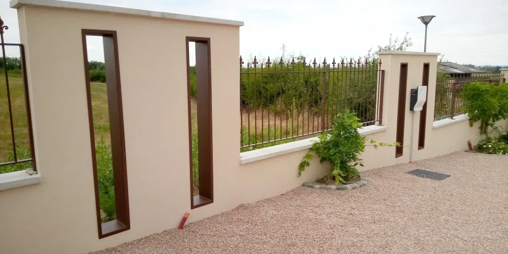 Barriere de muret et habillage
